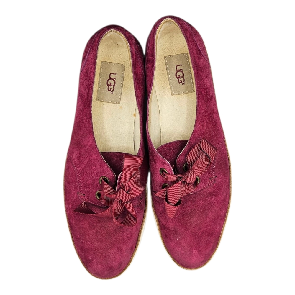UGG Women's Deep  Frusia/ Pink Suede Flats